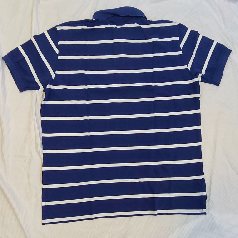 Polo by Ralph Lauren Mens Blue and White Striped Polo Shirt XL - Picture 3 of 5